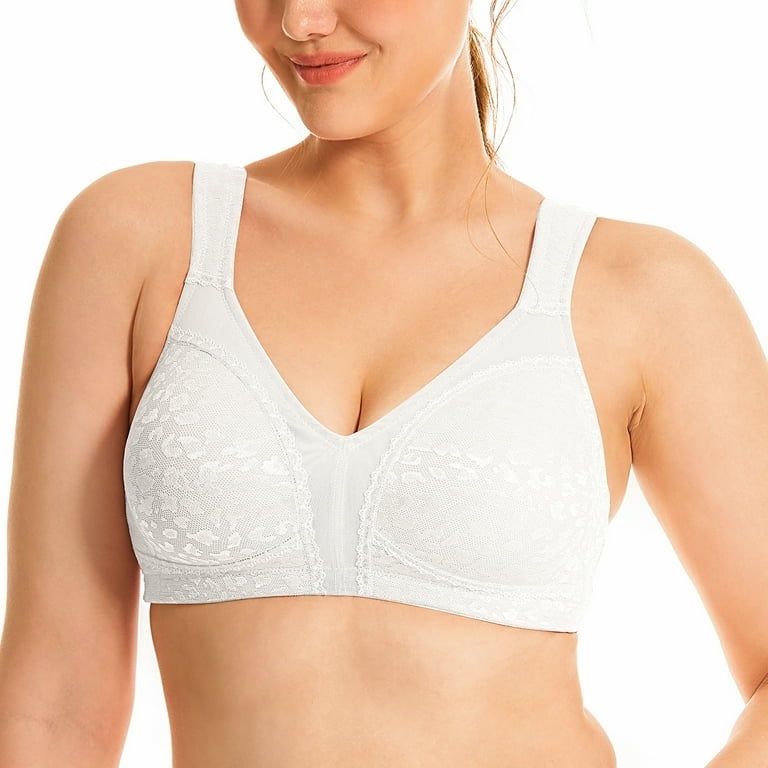 New Deyllo Women's Wirefree Non Padded Plus Size Full Coverage Bra Size 38g #415